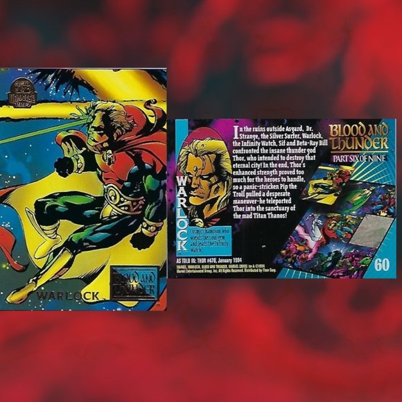 1994 Marvel Trading Cards - Blood & Thunder Full Set of 9 - Picture 8 of 11